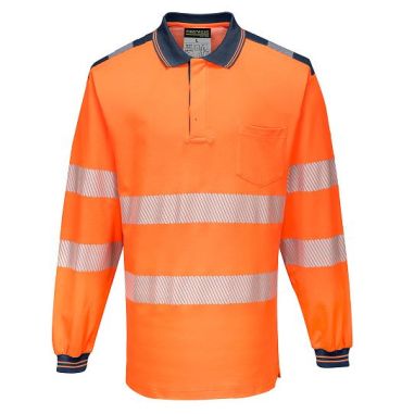 Portwest Warnschutz Langarm-Polo Kl 3
