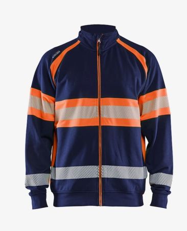 BLAKLÄDER Warnschutz Sweater mit Zipp Kl.1