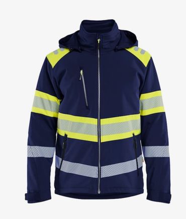 BLAKLÄDER Warnschutz Softshell Winterjacke Kl.1