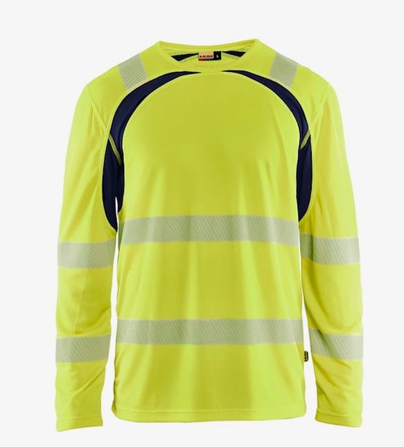 BLAKLÄDER Warnschutz UV T-Shirt Langarm Kl.2