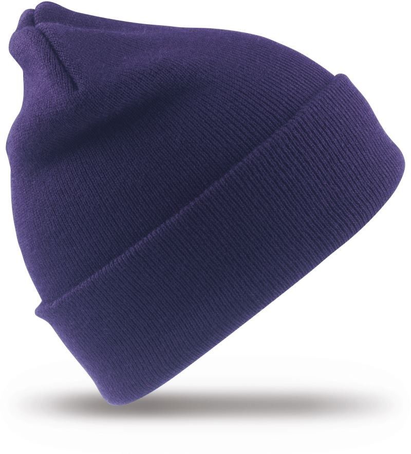 Strickmütze mit Umschlag-Blau-one size